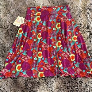 LuLaRoe Colorful Geometric A-Line Skirt